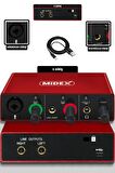 Midex CX1-C Mikrofon GLX-500 Ses Kartı + Stand Pop Filtre Set