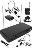 Lastvoice LM-102YY Çiftli Yaka ve Headset Tipi VHF Telsiz Kablosuz Mikrofon