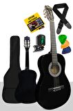 Midex CG-36BK-PAK Kaliteli 36 İnç 3/4 Junior Çocuk Gitarı 8-12 Yaş Arası (Çanta Tuner Askı Pena Metod)