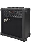 Midex MGA-25BK Elektro Gitar Amfisi 25 Watt USB Bluetooth Şarjlı 2 Girişli