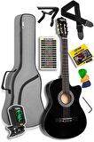 Midex CG-39CS Gigbag ve Full Aksesuar Siyah Klasik Gitar 4/4 Sap Ayarlı Kesik Kasa