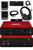 Midex GLX-800RD-H Üst Segment Usb Stüdyo Ses Kartı 2 Giriş 2 Çıkış 24bit/192kHz (Kulaklık kablo Dahil)