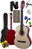 Midex CG-270NT Doğal Renk Klasik Gitar 4/4 Yetişkin Boy Sap Ayarlı Full Set