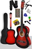 Midex CG-270RD Kırmızı Renk Klasik Gitar 4/4 Yetişkin Boy Sap Ayarlı Full Set