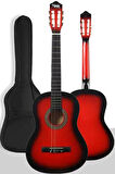 Midex CG-270RD Kırmızı Renk Klasik Gitar 4/4 Yetişkin Boy Sap Ayarlı Full Set