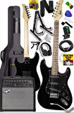 Midex RPH-30BK-50AMP Gül Klavye SSS 50W Amfili Elektro Gitar Seti
