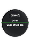 Midex DR-8BK Siyah Renk 8 İnç Bateri Davul Tom Derisi Drumhead 8'' inch (20.32 cm)