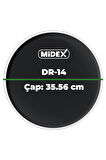 Midex DR-14BK Siyah Renk 14 İnç Trampet Bateri Davul Derisi Drumhead 14'' inch (35.56 cm)