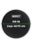 Midex DR-18BK Siyah Renk 18 İnç Bas Kick Bateri Davul Derisi Drumhead 18'' inch (45.72 cm)