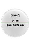 Midex DR-18WH Beyaz Renk 18 İnç Bas Kick Bateri Davul Derisi Drumhead 18'' inch (45.72 cm)