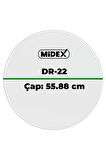 Midex DR-22R Şeffaf Renk 22 İnç Kick Bas Bateri Davul Derisi Drumhead 22'' inch (55.88 cm)