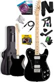 Maxword TLX-60BK Telecaster Maple Klavye HH Profesyonel Elektro Gitar