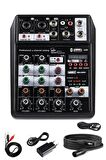 Midex MDX-280BK Ses Kartlı Ses Mikseri Stüdyo Kayıt Mixer