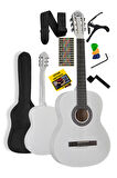 Midex CG-34WH Kaliteli 34 İnç 1/2 Juniur Çocuk Gitarı 4-8 Yaş Arası (Çanta Capo Nota Sticker Askı Pena Metod)