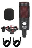 Midex CXN-30 Functional Paket-3 Stüdyo Mikrofon Ses Kartlı Mikser Kulaklık Stand