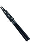 Midex GFK-801BK 5A Bateri Baget Kırılmaz Polyemid Siyah Renk Davul Bageti 5A Drumsticks
