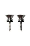 Midex PM1-2X Silver Metal Kaliteli Gitar Askı Pimi Omuz Askısı Takmak İçin Vida Pim (2 Adet)