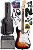 Midex RPH-30SB-50AMP Gül Klavye SSS 50W Amfili Elektro Gitar Seti