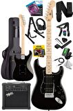 Maxword MAP-35BK-25AMP Maple Klavye SSH 25W Amfili Elektro Gitar Seti