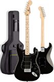 Maxword MAP-35BK-25AMP Maple Klavye SSH 25W Amfili Elektro Gitar Seti