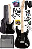 Maxword MAP-35BK-50AMP Maple Klavye SSH 50W Amfili Elektro Gitar Seti