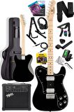 Maxword TLX-60BK-25AMP Telecaster Maple Klavye HH 25W Amfili Elektro Gitar Seti