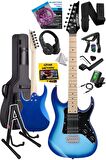 Maxword DE-150BL-ST Maple Klavye HH Manyetik Yüksek Kaliteli Elektro Gitar Seti