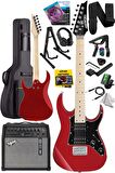 Maxword DE-150RD-50AMP Maple Klavye HH Yüksek Kaliteli 50W Amfili Elektro Gitar Seti