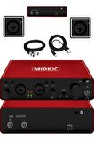 Midex Midi Paket-5 Stüdyo Ekipmanları Seti Ses Kartı Midi Klavye Mikrofon Kulaklık