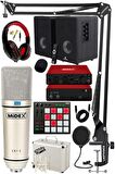 Midex Referans Paket-4 Maxword Monitör Ses Kartı CX1 Mikrofon Pad Controller