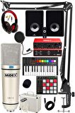 Midex Referans Paket-6 Maxword Monitör Ses Kartı CX1 Mikrofon Pad Controller Midi Klavye