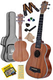 Maxword MU-21 PRO Yüksek Kaliteli Maun Soprano Ukulele Seti