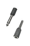 Midex ME1 Jack Adaptör 6.35mm Çevirici Silver Renk Adaptör Mono