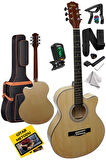 Midex XC-200CR Kaliteli Akustik Gitar Seti 40 İnç 4/4 Yetişkin Full Set