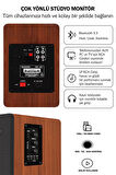 Maxword RM-400BRW Aktif Stüdyo Referans Monitörü 4 İNÇ ÇİFT Bluetooth USB 140 Watt