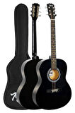 Midex RG-530BK Kaliteli Siyah 40 İnç Akustik Gitar Seti 4/4 Yetişkin