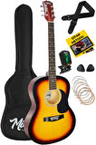 Midex RG-530SB Kaliteli Gün Batımı 40 İnç Akustik Gitar Seti 4/4 Yetişkin