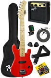 Midex CEG-30RD 4-6 Yaş Çocuklar İçin Amfili Full 1/4 30 İnç Elektro Gitar Seti RED