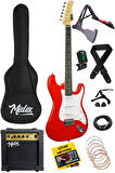 Midex AGE-80RD Amfili Full Elektro Gitar Seti 4/4 Yetişkin 39 İnç RED