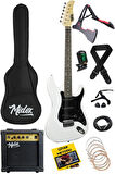 Midex AGE-80WH Amfili Full Elektro Gitar Seti 4/4 Yetişkin 39 İnç White