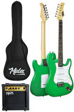 Midex AGE-80GR Amfili Full Elektro Gitar Seti 4/4 Yetişkin 39 İnç Green