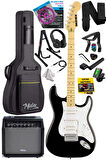 Midex RPH-40WB-35AMP 35W Şarjlı BT Amfili Elektro Gitar Seti HSH Manyetik Maple Klavye