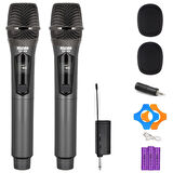 Lastvoice SXC-888E Şarjlı ÇİFTLİ EL Telsiz Kablosuz Mikrofon Seti