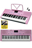 Midex PS-2300PK-PAK 61 Tuşlu Org Stand Kulaklık Pembe Başlangıç İçin Uygun