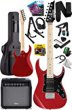 Maxword DE-150RD-35AMP Maple Klavye HH Yüksek Kaliteli 35W Amfili Elektro Gitar Seti