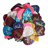 Midex PN-25 25'li Gitar Penası 2 Ad Pena Kutusu Hediye (0.46mm, 0.73mm, 1.00mm)