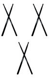 Midex GFK-801BK-3X 5A Bateri Baget Kırılmaz Polyemid Siyah Renk Davul Bageti 5A Drumsticks 6 Adet (3 Çift)