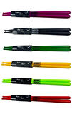 Midex GFK-801X 5A Bateri Baget Kırılmaz Polyemid Renkli Full Set Davul Bageti 5A Drumsticks 12 Adet (6 Çift)