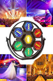 Quenlite QD-950 DMX 7x50W Sahne Disko Işık RETRO 7 Gözlü Led Boyama Efekti RGBW