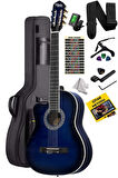 Midex MGX-101BL Üst Kalite SOLAK Klasik Gitar Mavi Sap Ayarlı 4/4 Yetişkin